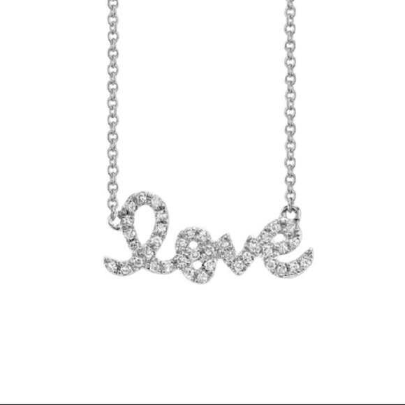NWT SYDNEY EVAN SMALL LOVE GOLD & DIAMOND NECKLACE